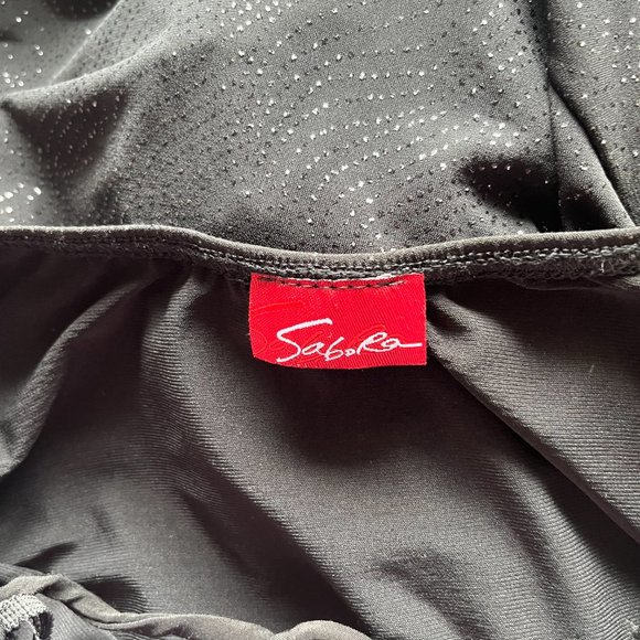 Vintage Y2K Halter Dress, 00s Black Sparkly Sexy Asymmetrical Formal Dress - Picture 10 of 10